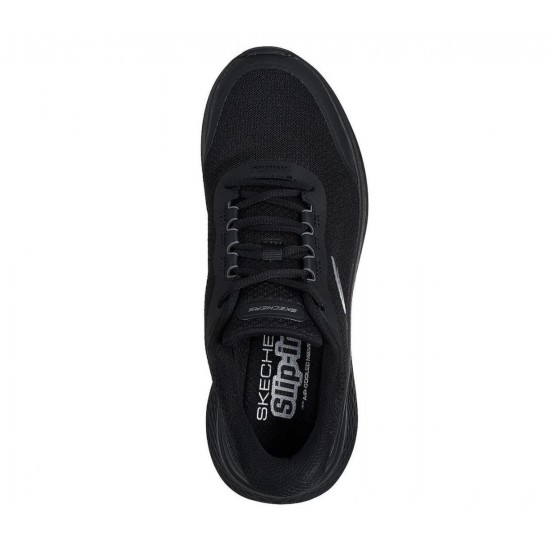 SKECHERS SLIP-INS MESH LACE UP 233183 BBK ΜΑΥΡΟ