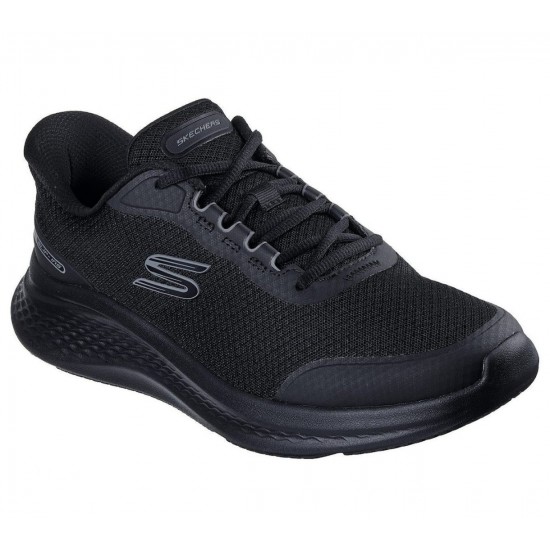 SKECHERS SLIP-INS MESH LACE UP 233183 BBK ΜΑΥΡΟ