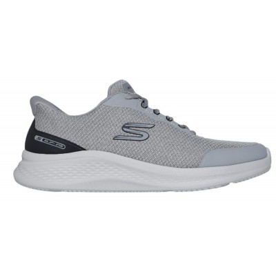 SKECHERS SLIP-INS MESH LACE UP 233183 GYBK ΓΚΡΙ