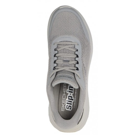 SKECHERS SLIP-INS MESH LACE UP 233183 GYBK ΓΚΡΙ