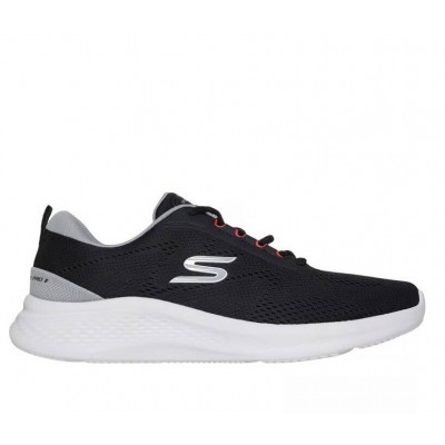 SKECHERS ENGINEERED MESH LACE UP 233184 BKGY ΜΑΥΡΟ ΓΚΡΙ