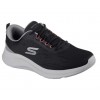 SKECHERS ENGINEERED MESH LACE UP 233184 BKGY ΜΑΥΡΟ ΓΚΡΙ