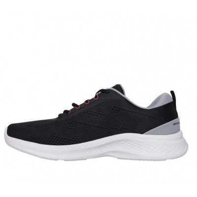 SKECHERS ENGINEERED MESH LACE UP 233184 BKGY ΜΑΥΡΟ ΓΚΡΙ