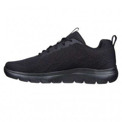 SKECHERS MESH LACE UP 232395 BBK ΜΑΥΡΟ