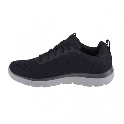 SKECHERS MESH LACE UP 232395 BKCC ΜΑΥΡΟ ΓΚΡΙ