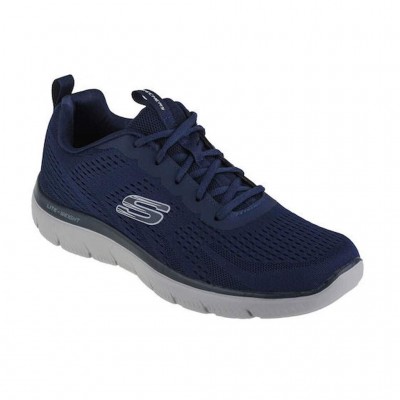 SKECHERS MESH LACE UP 232395 NVGY ΜΠΛΕ ΓΚΡΙ