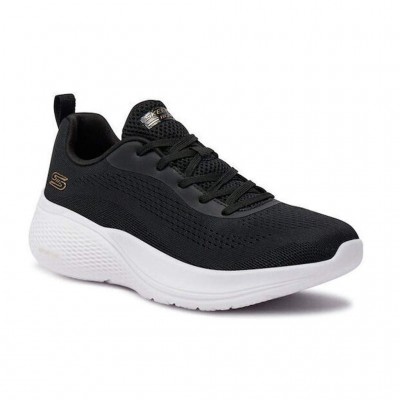 SKECHERS LACE UP ENGINEERED KNIT 117550 BLK ΜΑΥΡΟ ΛΕΥΚΟ