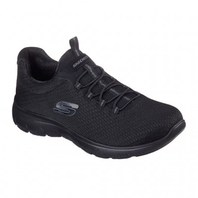 SKECHERS MESH BUNGEE SLIP ON 150268 BBK ΜΑΥΡΟ