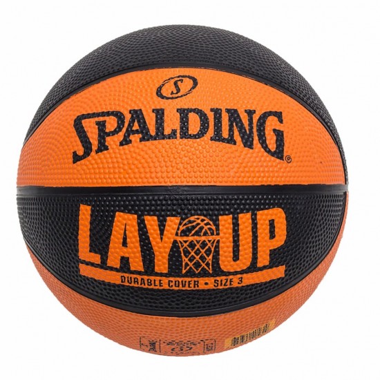 SPALDING LAYUP SIZE 5 84-550Z1 ΠΟΡΤΟΚΑΛΙ ΜΑΥΡΟ