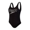 SPEEDO STRIPE LOGO DEEP 12369 D784W BLACK WHITE