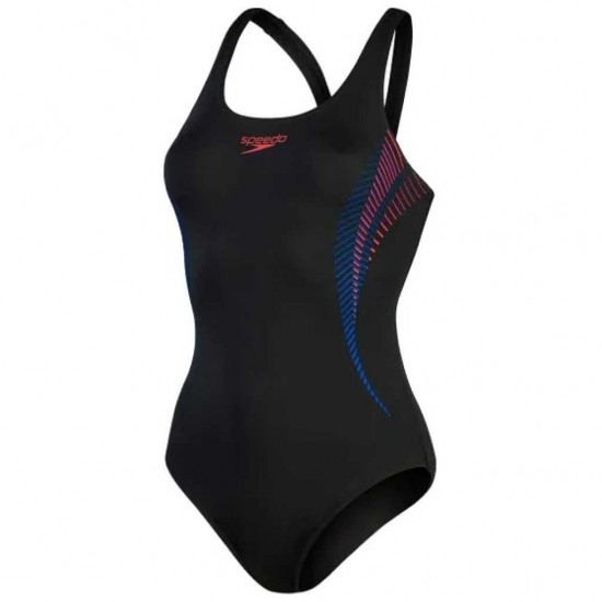 SPEEDO PLACEMENT MUSCLEBACK 003058 14836 ΜΑΥΡΟ ΚΟΚΚΙΝΟ