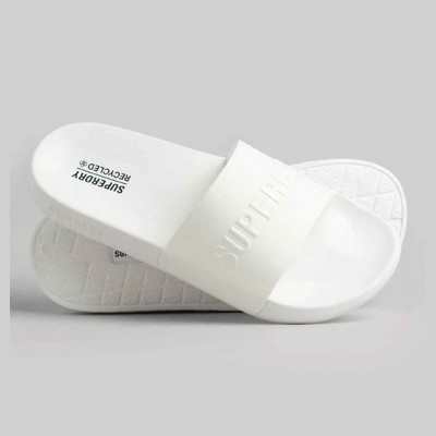 SUPERDRY SLIDES MF310223A 44C ΛΕΥΚΟ