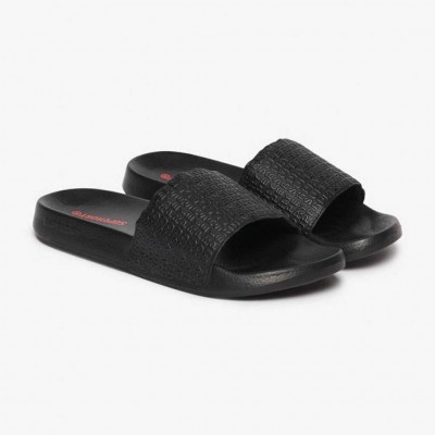 SUPERDRY D2 SDNA AOP EMBOSSED POOL SLIDE MF310272A 02A ΜΑΥΡΟ