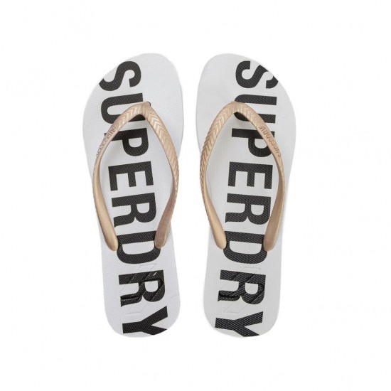 SUPERDRY ESSENTIAL FLIP FLOPS WF310155A 7BJ ΛΕΥΚΟ ΧΡΥΣΟ SUPERDRY ESSENTIAL FLIP FLOPS WF310155A 7BJ ΛΕΥΚΟ ΧΡΥΣΟ