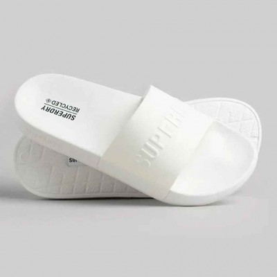 SUPERDRY CODE VEGAN POOL SLIDERS WF310185A 44C ΛΕΥΚΟ