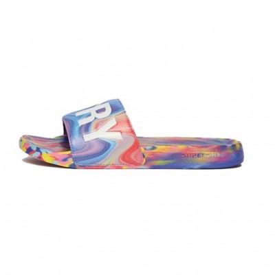 SUPERDRY MARBLE VEGAN POOL SLIDE WF310218A 2JQ ΠΟΛΥΧΡΩΜΟ
