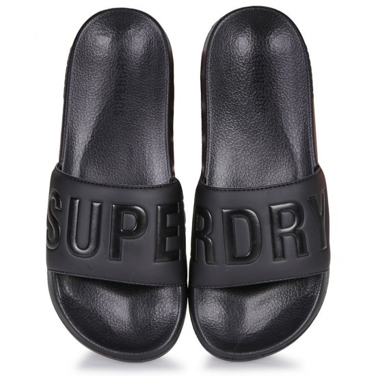 SUPERDRY POOL SLIDE MF310266A 02A ΜΑΥΡΟ