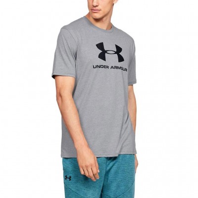 UNDER ARMOUR SPORTSTYLE LOGO SS T SHIRT 1329590 036 ΓΚΡΙ