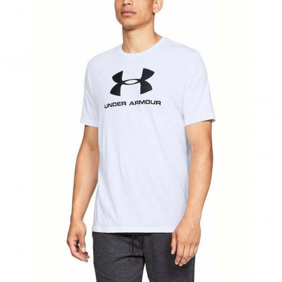 UNDER ARMOUR SPORTSTYLE LOGO SS T SHIRT 1329590 100 ΛΕΥΚΟ