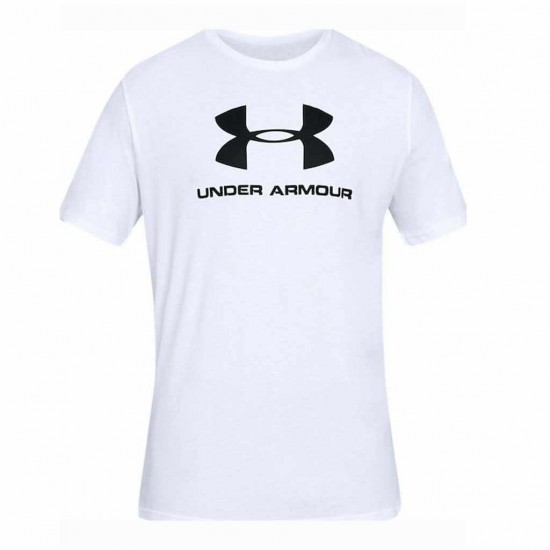 UNDER ARMOUR SPORTSTYLE LOGO SS T SHIRT 1329590 100 ΛΕΥΚΟ