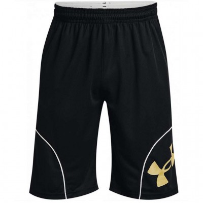 UNDER ARMOUR PERIMETER 11 SHORT 1370222 002 ΜΑΥΡΟ ΧΡΥΣΟ