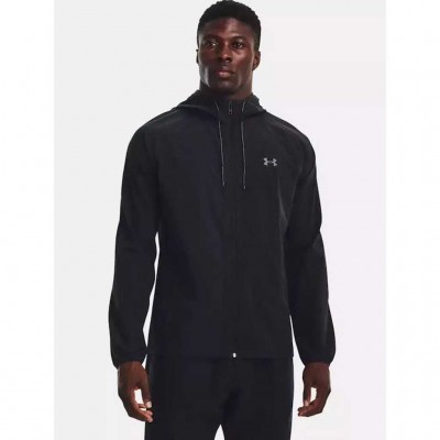 UNDER ARMOUR STRETCH WOVEN WINDBREAKER 1377171 001 ΜΑΥΡΟ