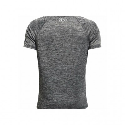 UNDER ARMOUR T-SHIRT TECH SPLIT LOGO HYBRID 1363279 001 ΑΝΘΡΑΚΙ