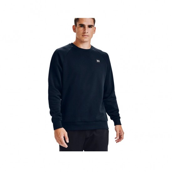 UNDER ARMOUR RIVAL FLEECE CREW 1357096 408 ΜΠΛΕ