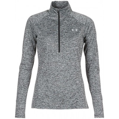 UNDER ARMOUR TECH TWIST 1/2 ZIP 1320128 001 ΓΚΡΙ ΜΑΥΡΟ