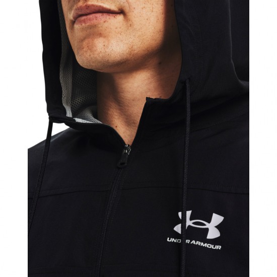 UNDER ARMOUR SPORTSTYLE WINDBREAKER 1361621 003 ΜΑΥΡΟ