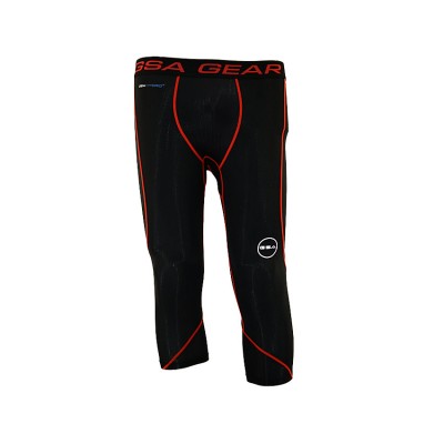 GSA COMPRESSION 3 4 LEGGINGS 181608 ΜΑΥΡΟ ΚΟΚΚΙΝΟ 