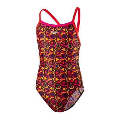 SPEEDO PATTERN POP ALLOVER THINSTRAP KID 10839 B508G ΚΟΚΙΝΟ