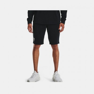 UNDER ARMOUR RIVAL TERRY SHORT 1361631 001 ΜΑΥΡΟ