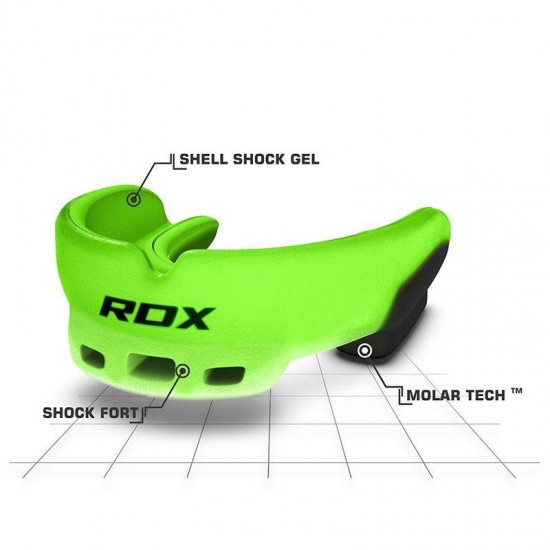 RDX 3GN GREEN MOUTH GUARD ADULT GGS-3GN